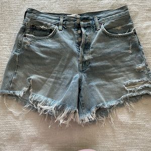 AGOLDE Parker Long Denim Shorts